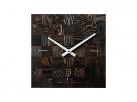 Часы настенные SLT 5195 CHESS BLACK WOOD в Кожурле - kozhurla.mebel-nsk.ru | фото