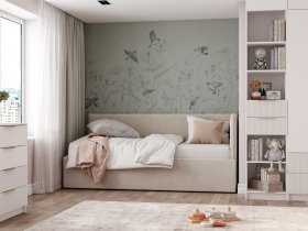 Диван-кровать Бенто (крем) в Кожурле - kozhurla.mebel-nsk.ru | фото