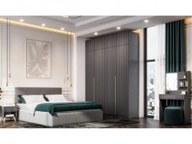 Гардеробная Эккервуд (графит) в Кожурле - kozhurla.mebel-nsk.ru | фото