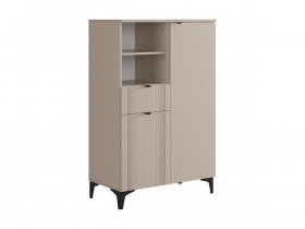 Комод 2 Рич (кашемир/фрапучино матовый/черный) в Кожурле - kozhurla.mebel-nsk.ru | фото