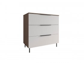 Комод 900 Роза (орех франклин карамельный/бежевый скин) в Кожурле - kozhurla.mebel-nsk.ru | фото