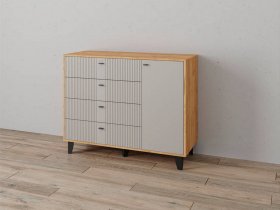 Комод «Катрин-13» (дуб крафт золотой/сантьяго софт) в Кожурле - kozhurla.mebel-nsk.ru | фото