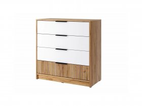 Комод КМ-001 Ивис (дуб крафт золотой/белый) в Кожурле - kozhurla.mebel-nsk.ru | фото