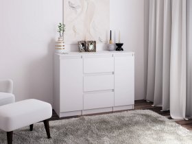 Комод Км011 (белый) в Кожурле - kozhurla.mebel-nsk.ru | фото
