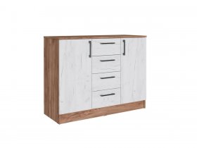 Комод Вегас (дуб крафт табачный/дуб крафт белый) в Кожурле - kozhurla.mebel-nsk.ru | фото
