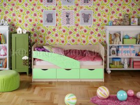 Кровать детская Бабочки 1,8 м в Кожурле - kozhurla.mebel-nsk.ru | фото