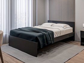 Кровать двуспальная 1,4м Бруклин СБ-3353 (диамант серый) в Кожурле - kozhurla.mebel-nsk.ru | фото