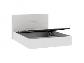 Кровать двуспальная 1,6 м с ПМ «Тесса» Тип 2 (белый жемчуг/белый глянец) в Кожурле - kozhurla.mebel-nsk.ru | фото