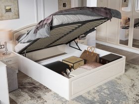 Кровать двуспальная 1,6 м Венеция КРМП-160 с подъемным механизмом в Кожурле - kozhurla.mebel-nsk.ru | фото