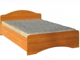 Кровать двуспальная 1,6м-1 (круглая спинка) в Кожурле - kozhurla.mebel-nsk.ru | фото