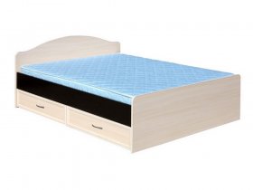 Кровать  двуспальная с ящиками 1,6м-1 (круглая спинка) в Кожурле - kozhurla.mebel-nsk.ru | фото
