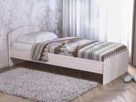Кровать односпальная 80 с низкой спинкой (ясень шимо светлый) в Кожурле - kozhurla.mebel-nsk.ru | фото
