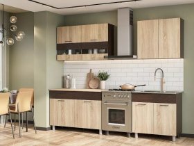 Кухонный гарнитур Босфор 2,0м (дуб сонома/венге) в Кожурле - kozhurla.mebel-nsk.ru | фото