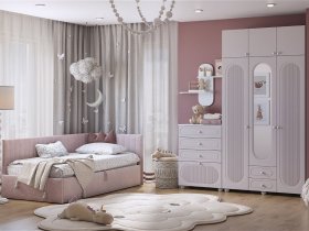 Модульная детская Милана (белое дерево/сакура) в Кожурле - kozhurla.mebel-nsk.ru | фото