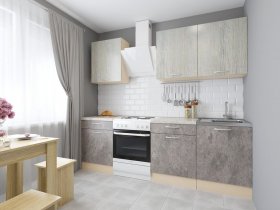 Модульная кухня Йота (пикард/цемент) в Кожурле - kozhurla.mebel-nsk.ru | фото