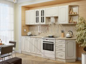 Модульная кухня Классика-1 (дуб молочный) в Кожурле - kozhurla.mebel-nsk.ru | фото