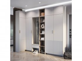 Модульная прихожая Пандора (кашемир/MF03) в Кожурле - kozhurla.mebel-nsk.ru | фото