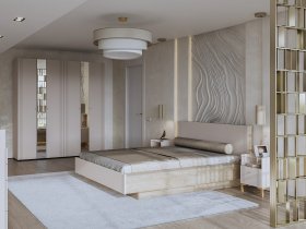 Модульная спальня Одетта (дуб эндгрей/меланж) в Кожурле - kozhurla.mebel-nsk.ru | фото