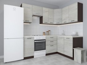 Модульная угловая кухня 1,4м*2,1м Лада (пикард) в Кожурле - kozhurla.mebel-nsk.ru | фото