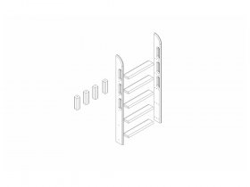 Пакет №10 Прямая лестница и опоры для двухъярусной кровати Соня в Кожурле - kozhurla.mebel-nsk.ru | фото