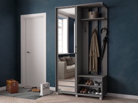 Прихожая «Ларго-2» (графит серый) в Кожурле - kozhurla.mebel-nsk.ru | фото