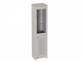 Шкаф-витрина однодверная Валенсия (гостиная) в Кожурле - kozhurla.mebel-nsk.ru | фото