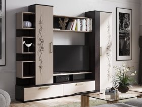 Стенка «Дакота» (венге/дуб молочный) в Кожурле - kozhurla.mebel-nsk.ru | фото