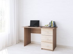 Стол письменный Сити-1 (ясень шимо темный/дуб сонома) в Кожурле - kozhurla.mebel-nsk.ru | фото