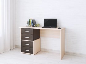 Стол письменный Сити-2 (венге/дуб молочный) в Кожурле - kozhurla.mebel-nsk.ru | фото