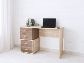 Стол письменный Сити-2 (ясень шимо темный/дуб сонома) в Кожурле - kozhurla.mebel-nsk.ru | фото