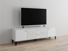 Тумба под ТВ Парус-10 (белый/белый снег) в Кожурле - kozhurla.mebel-nsk.ru | фото