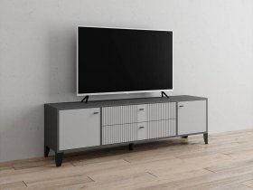 Тумба под ТВ Парус-10 (графит/светло-серый) в Кожурле - kozhurla.mebel-nsk.ru | фото