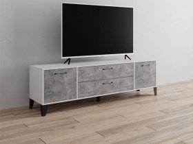 Тумба под ТВ Парус-13 (белый/ателье светлое) в Кожурле - kozhurla.mebel-nsk.ru | фото