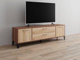 Тумба под ТВ Парус-13 (ясень шимо темный/дуб сонома) в Кожурле - kozhurla.mebel-nsk.ru | фото